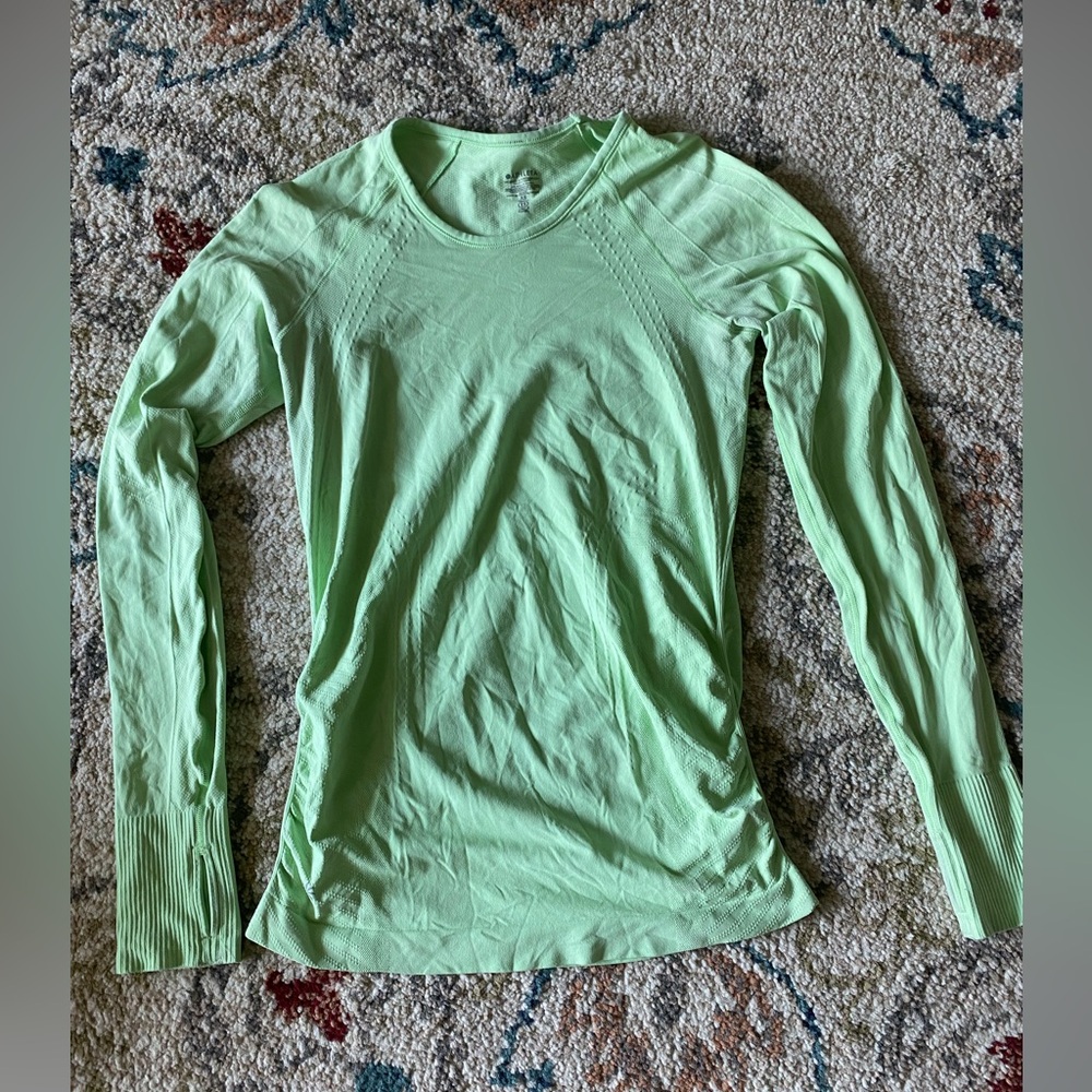 Athleta Momentum Seamless Top Lime Green - XS